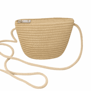 Handwoven Square Crossbody Bag – Natural Straw
