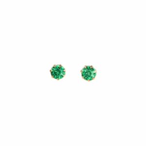 Limegreen Crystal Rhinestone Decor Earrings 0.6cm
