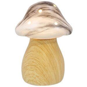 Mushroom Glow Lamp – Small Marble Ceramic Toadstool Light (11.5cm)