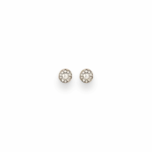 Mini Glitter Cluster Stud Earrings 0.8cm – Dainty Silver Style