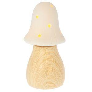 Tall Mushroom Glow Lamp – Small Ceramic Toadstool Light (13cm)