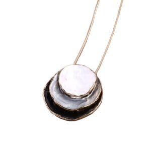 Wildform Grey & Khaki Layered Pendant Necklace