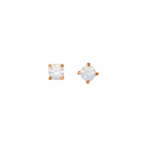 Pearl Rhinestone Decor Earrings 0.6cm