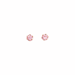 Pink Rhinestone Decor Earrings 0.5cm