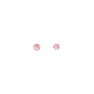 Pink Rhinestone Decor Earrings 0.4cm