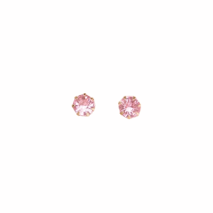 Pink Rhinestone Decor Earrings 0.6cm