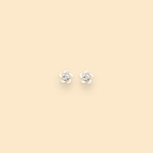 Pinwheel Sparkle Stud Earrings 0.7cm – Fun Silver Style