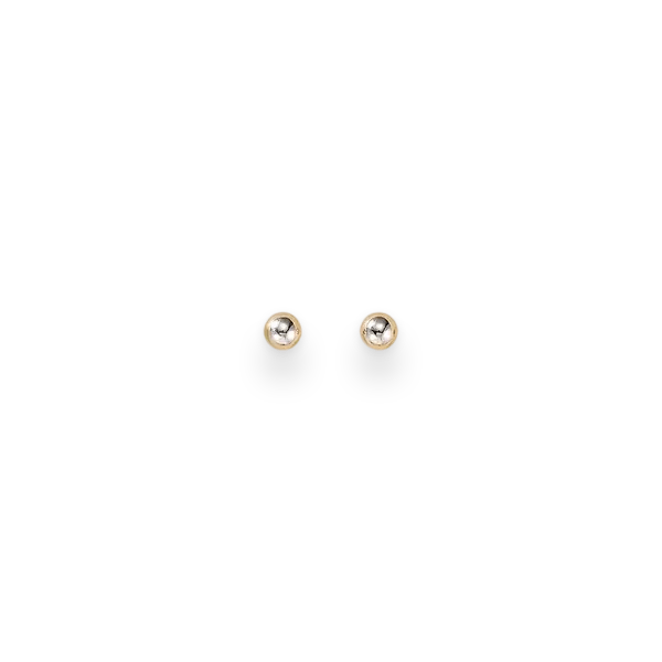 Silver Shine Stud Earrings 0.4cm – Minimal Silver Style