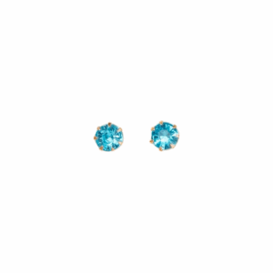 Turquoise Rhinestone Decor Earrings 0.6cm