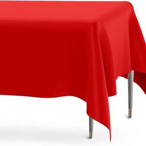 Wipe Clean Table Cloth Red 137x274 cm ( 54x108 inch )