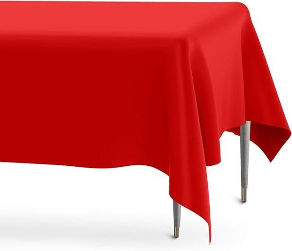 Wipe Clean Table Cloth Red 137x274 cm ( 54x108 inch )