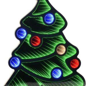 Double Sided Infinity Mirror Christmas Tree Light | Multicolour Optical Illusion Decoration