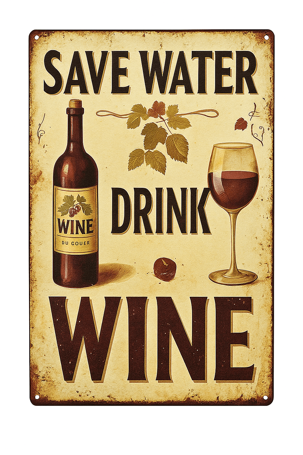 save water drink wine