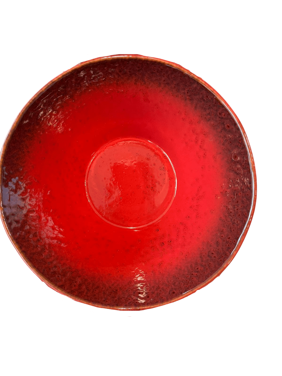 Fire and Water - Large Deep Bowl - Red - Image 2