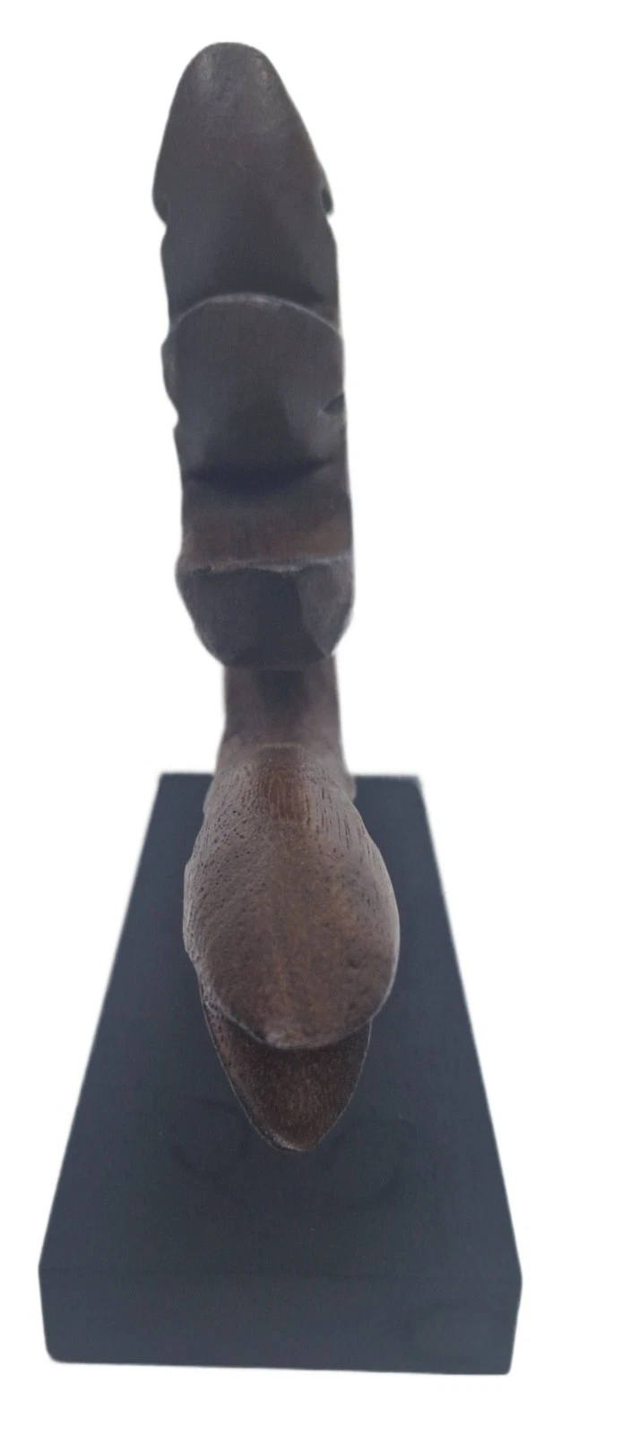 Hand Carved Wooden Fish Sculpture on Stand – Rustic Home Decor - Image 3