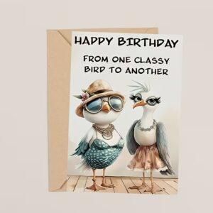 happy birthday from one classsy bird to another card