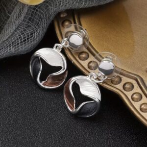 khaki drop earrings in neutral tone lightweight design