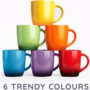 handcrafted multi colour ceramic mug with unique glaze finish