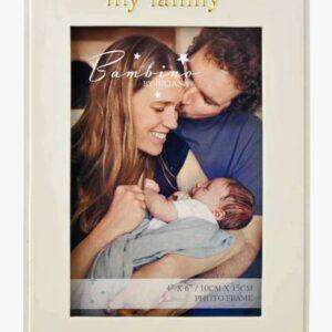 Bambino My Family 6x4 Photo Frame with gold heart detail