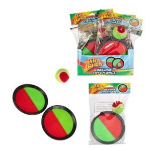 kids catch ball paddle set with velcro paddles and soft ball