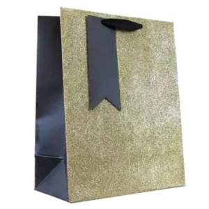 Portrait Gift Bag - Gold Glitter