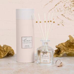 Home Is My Happy Place Peony and Blush Suede reed diffuser 200ml