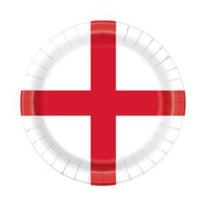 St George's Cross England paper plates pack of 6
