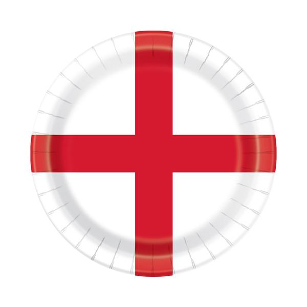 St George's Cross England paper plates pack of 6