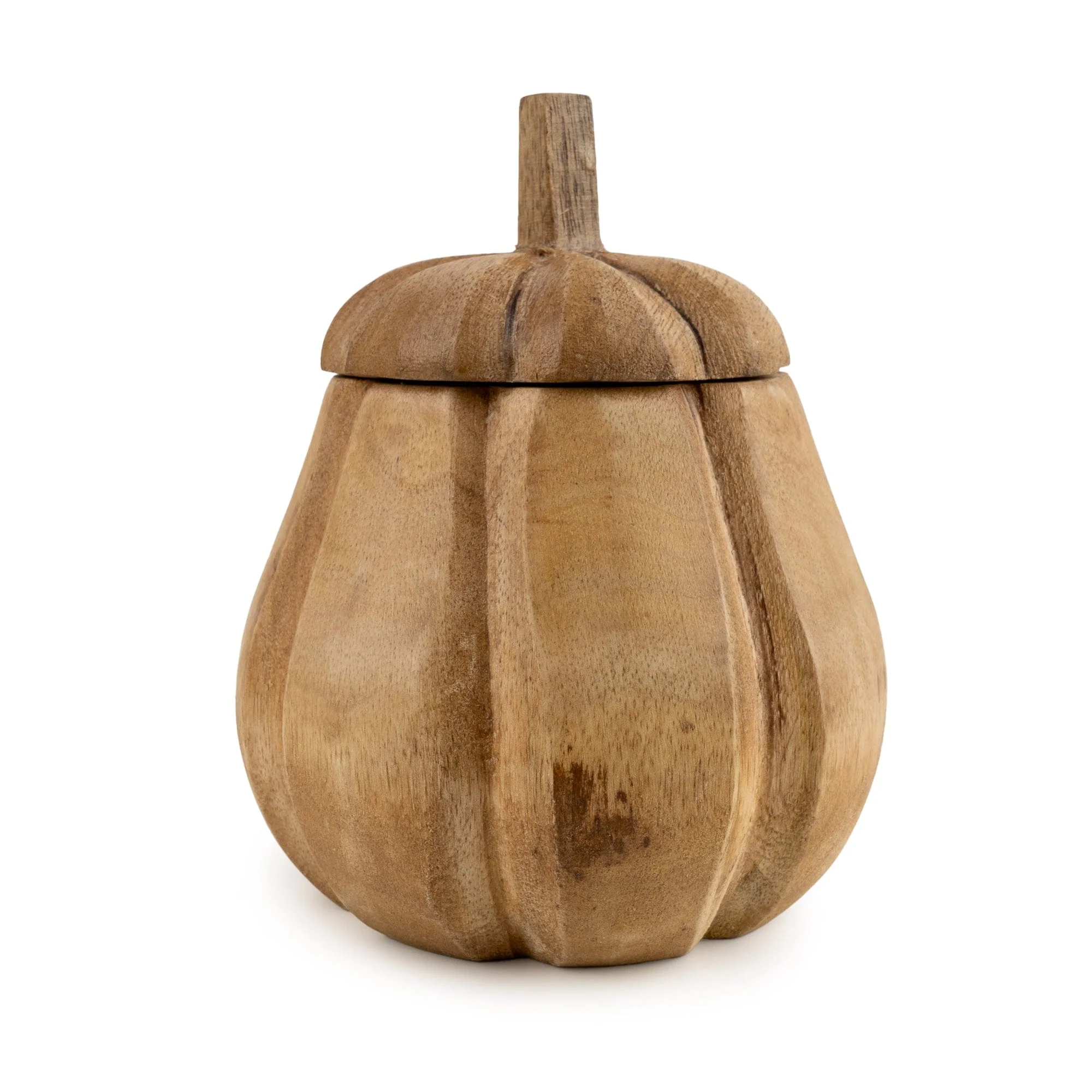 Mango Wood Pumpkin Storage Jar - Image 2