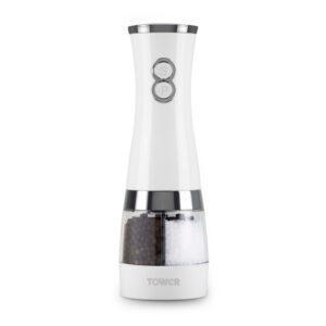 electric salt and pepper mill dual salt pepper grinder tower salt pepper mill