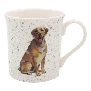 Waggy Tails Golden Labrador fine china mug featuring Labrador dog artwork