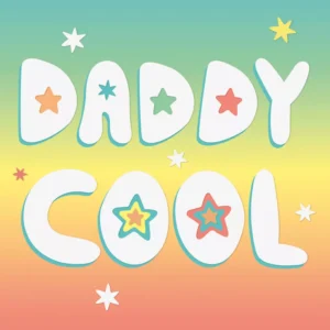 Daddy Cool Father's Day Card with colourful retro design