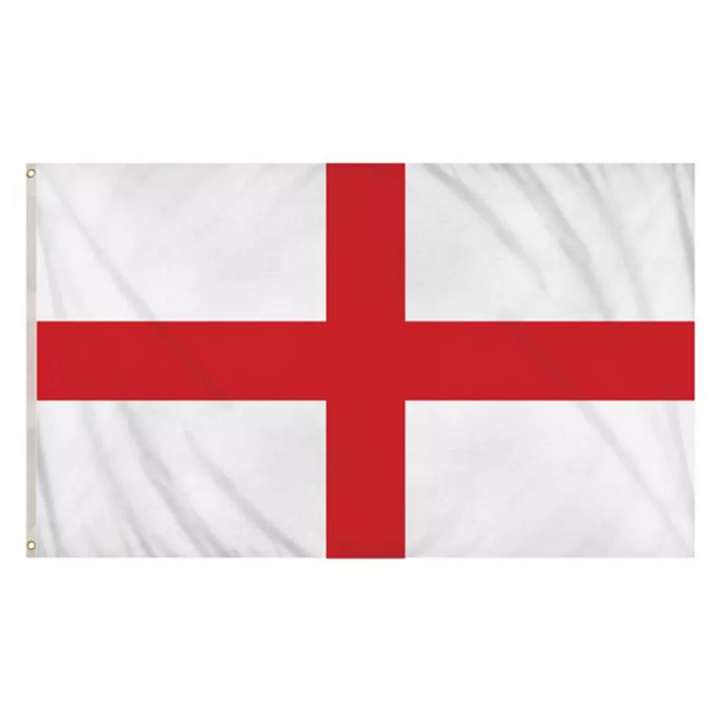 England St George's Cross flag with hanging eyelets