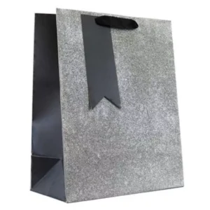 Portrait Gift Bag - Silver Glitter