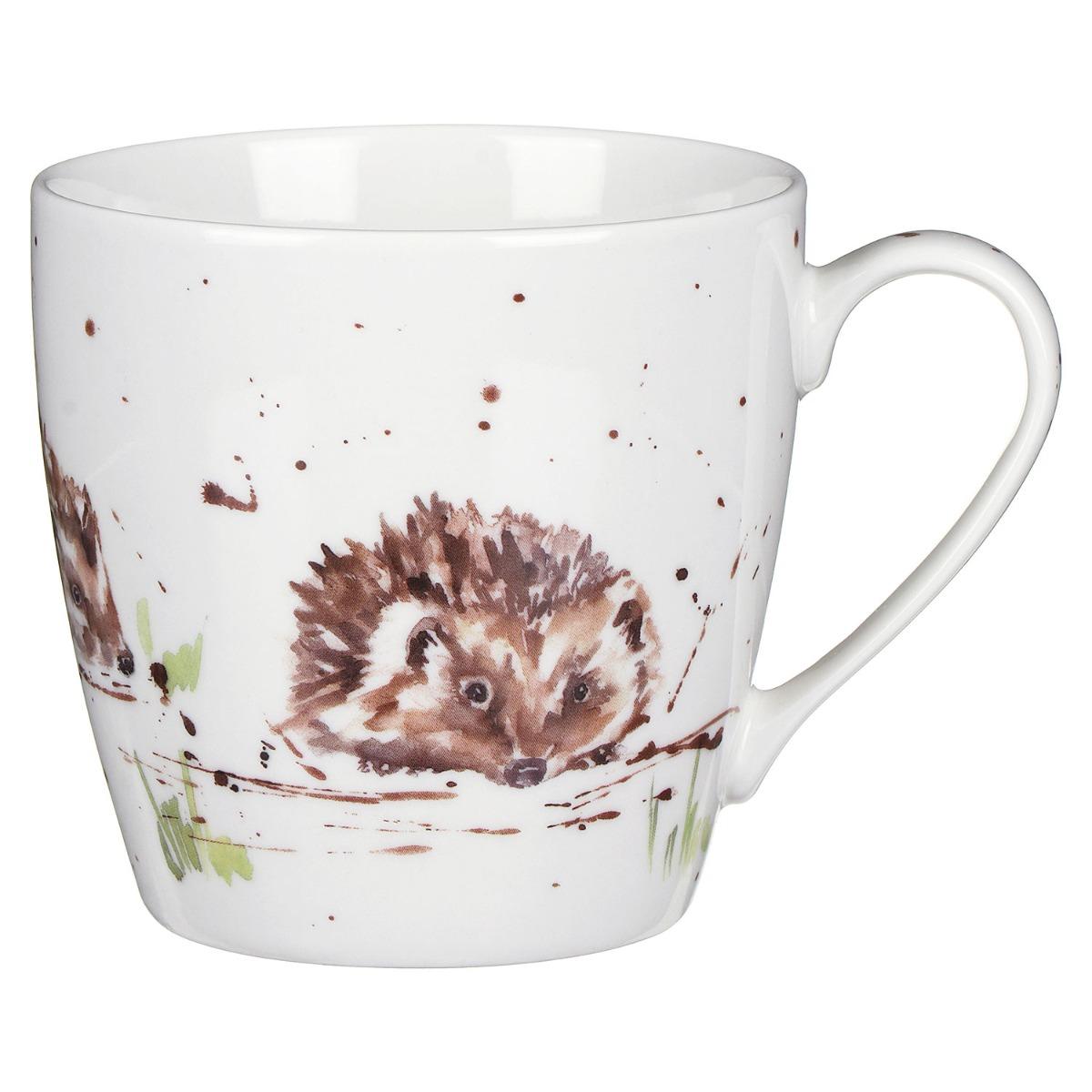 Country Life Hedgehog fine china mug featuring hedgehog illustration
