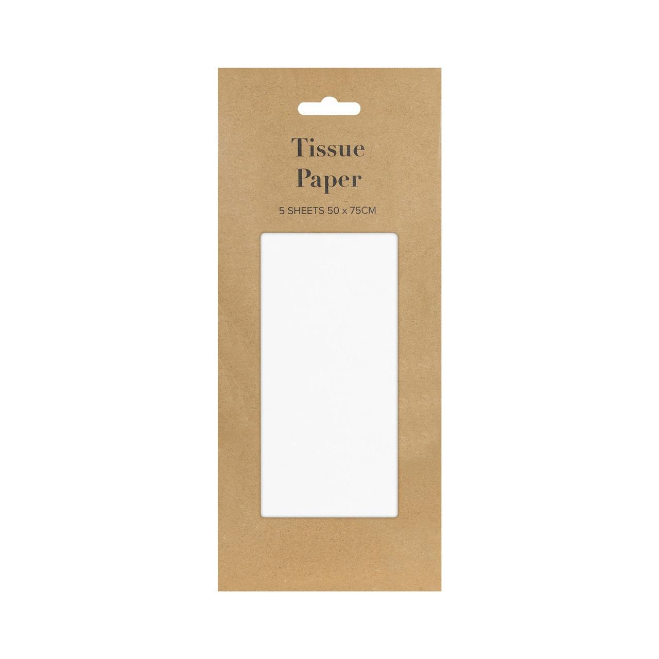 Pack of white tissue paper sheets for gift wrapping and gift bags