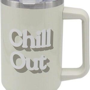 Thirsteez Chill Out 1200ml insulated travel cup with handle and straw