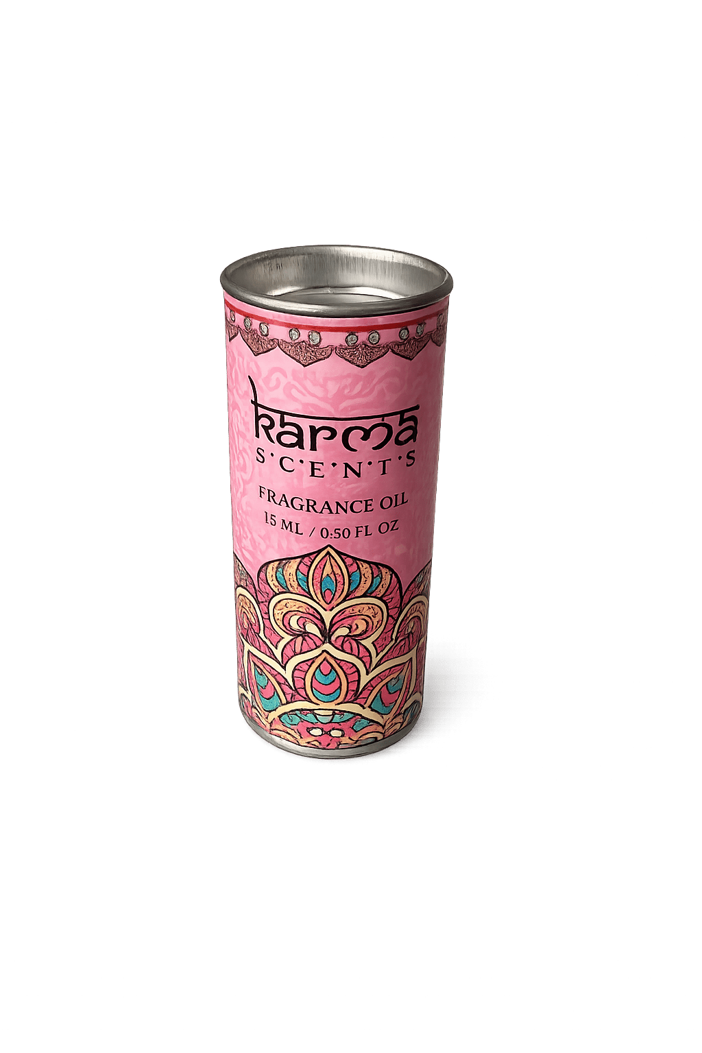 Karma Scents Rose Fragrance Oil 15ml in decorative pink gift tube