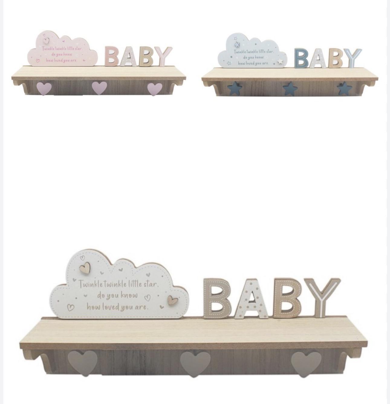 baby nursery shelf, twinkle twinkle little star shelf, nursery wall shelf