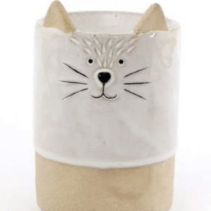 Cat ceramic oil burner with whisker face design