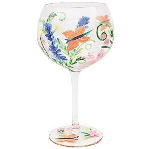 Botanical Butterfly Gin Glass