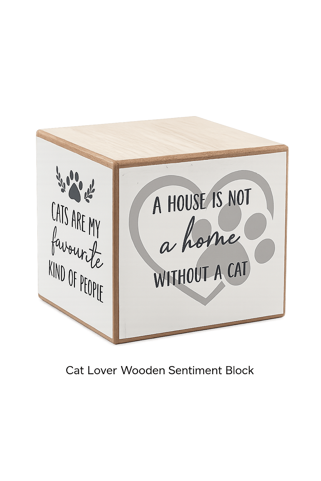 cat lover gift, wooden cat sign, cat sentiment block